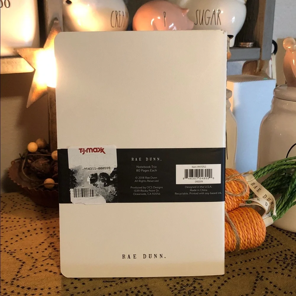Rae Dunn WISH LIST/BUCKET LIST/NOTE BOOK 3-Pack Notebooks